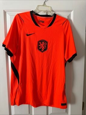 Nike Orange Soccer Jersey with Black Trim